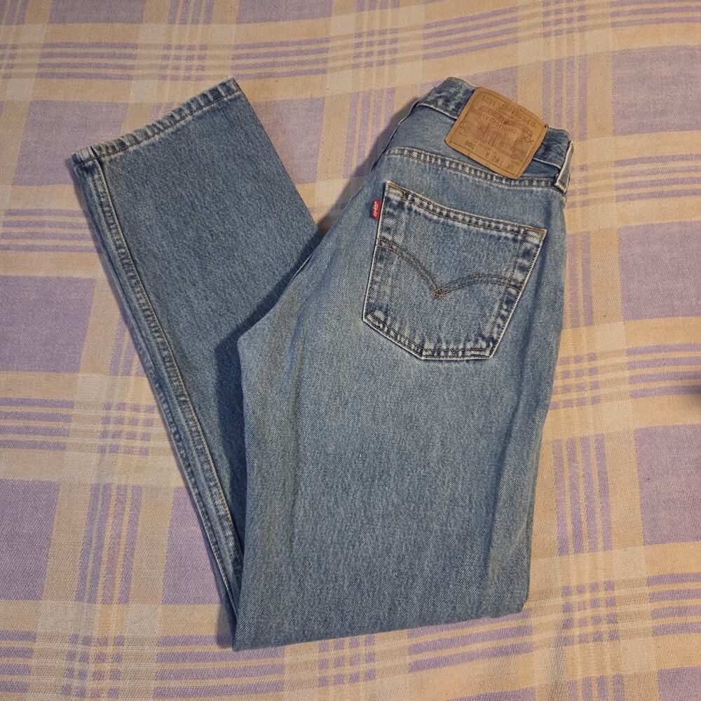 Vintage 90s Levis 501-0193 Tag 29x32 Fit 26x30 Made USA Faded Button Fly XX